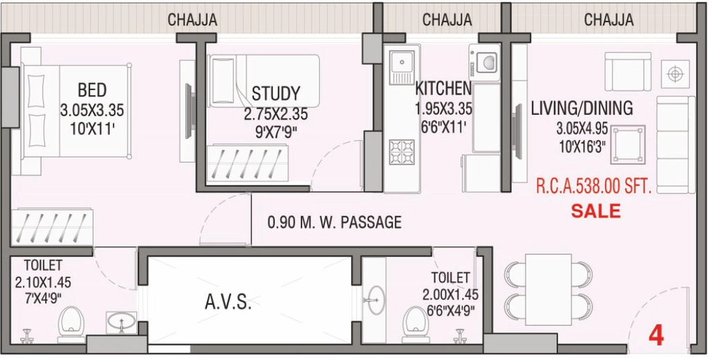1.5 BHK Flat in Prakritii Shree Kalptaru CHSL in Vile Parle East, Mumbai - Image 909965