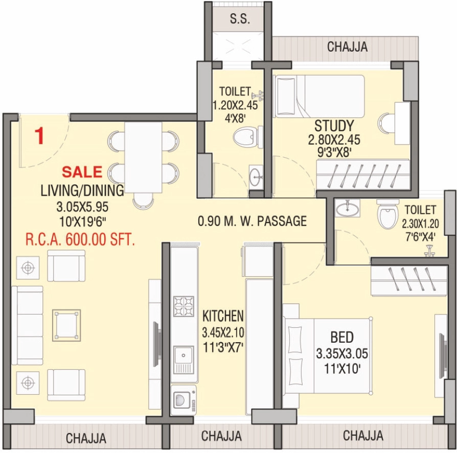 1.5 BHK Flat in Prakritii Shree Kalptaru CHSL in Vile Parle East, Mumbai - Image 909966