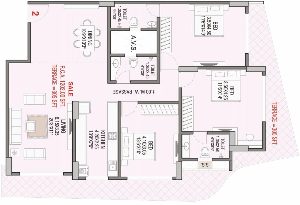 3 BHK Flat in Prakritii Shree Kalptaru CHSL in Vile Parle East, Mumbai - Image 909969