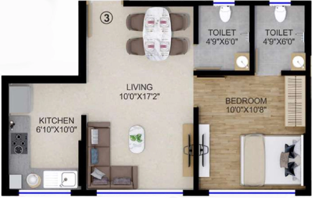 1 BHK Flat in SevenFolds Minal and Madhavkunj in Vile Parle East, Mumbai - Image 910056