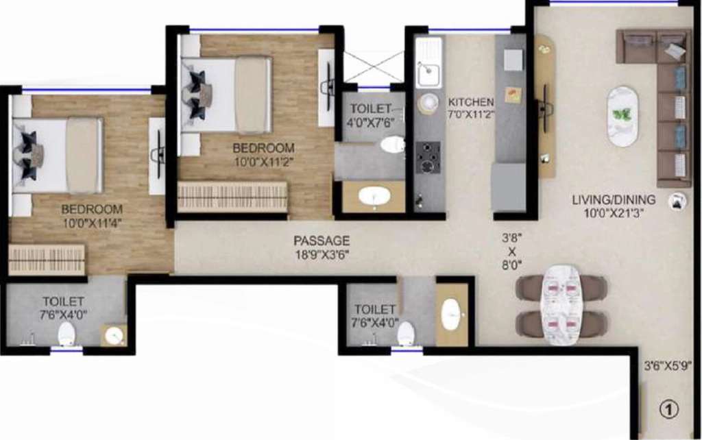 2 BHK Flat in SevenFolds Minal and Madhavkunj in Vile Parle East, Mumbai - Image 910059