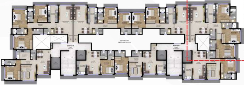 Floor Plan of SevenFolds Minal and Madhavkunj in Vile Parle East, Mumbai - Image 384429
