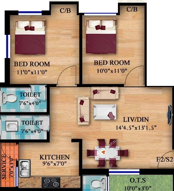 2 BHK Flat in Sri Ayyan Olive Green in Pallikaranai, Chennai - Image 909779
