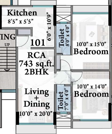 2 BHK Flat in Vaastu Vedant in Vile Parle East, Mumbai - Image 910050