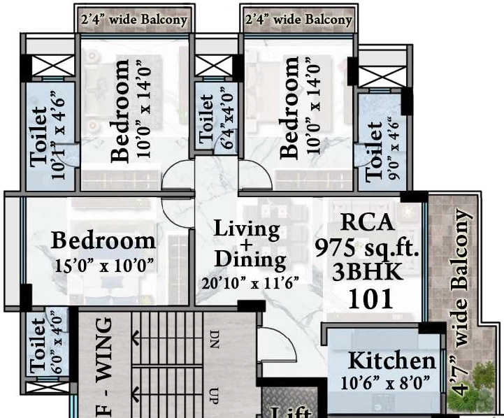 3 BHK Flat in Vaastu Vedant in Vile Parle East, Mumbai - Image 910052