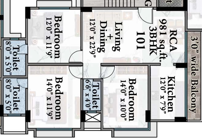 3 BHK Flat in Vaastu Vedant in Vile Parle East, Mumbai - Image 910053