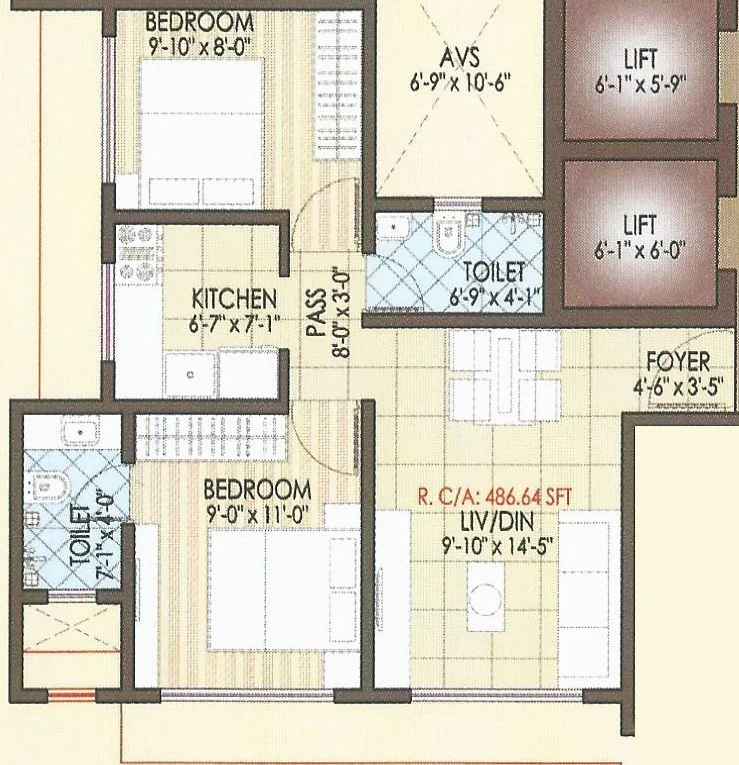 2 BHK Flat in Matoshree Swaroop Celesta in Vile Parle East, Mumbai - Image 909873