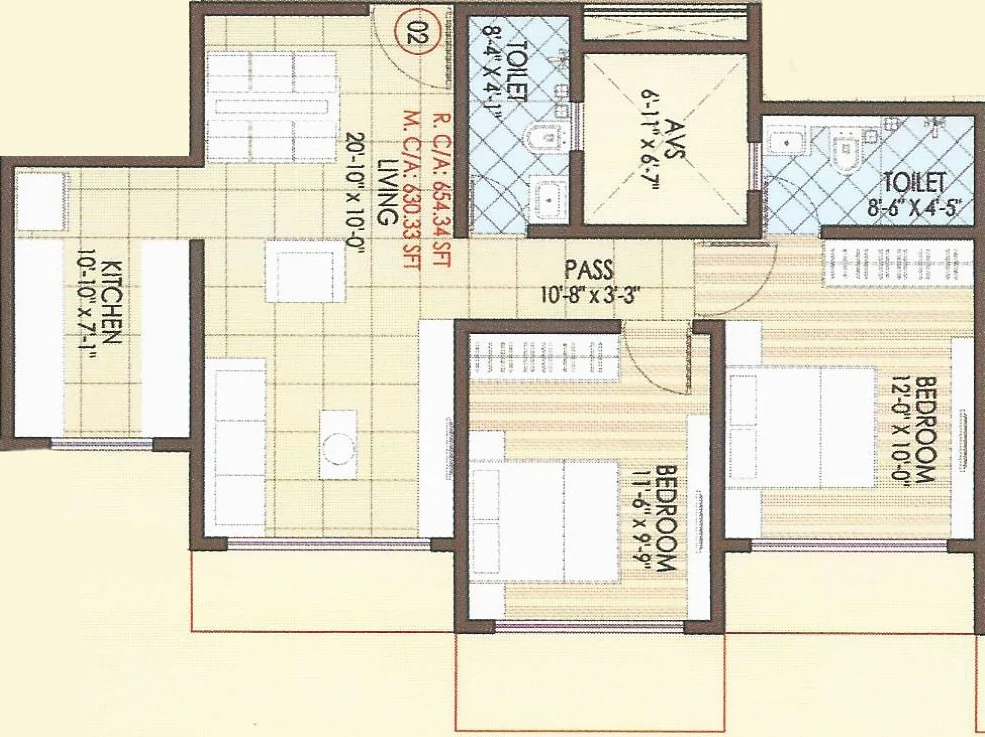 2 BHK Flat in Matoshree Swaroop Celesta in Vile Parle East, Mumbai - Image 909874