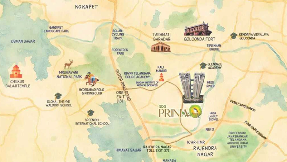 Location of SDG Prinia - Image 383996