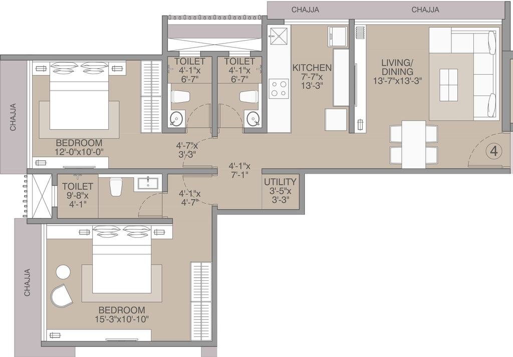 2 BHK Flat in Rakyan Audumbar in Vile Parle East, Mumbai - Image 910074