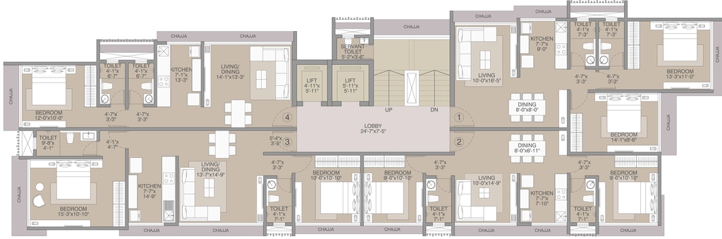 Floor Plan of Rakyan Audumbar in Vile Parle East, Mumbai - Image 384461