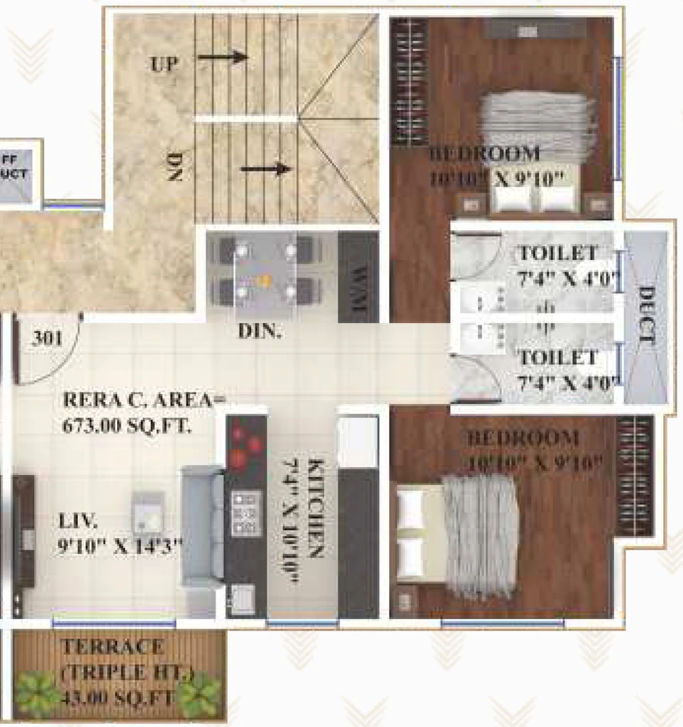 2 BHK Flat in Vijayraj Yashwant Niwas in Naupada, Thane - Image 910044
