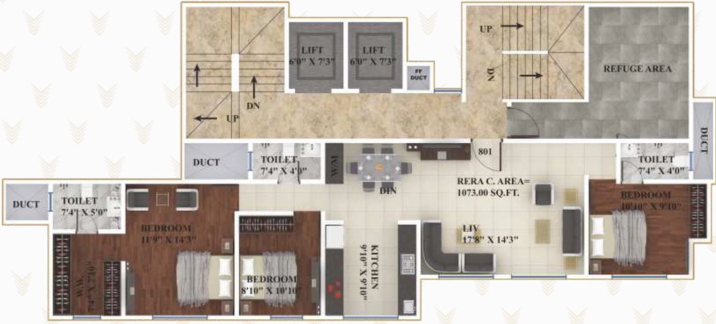 3 BHK Flat in Vijayraj Yashwant Niwas in Naupada, Thane - Image 910045