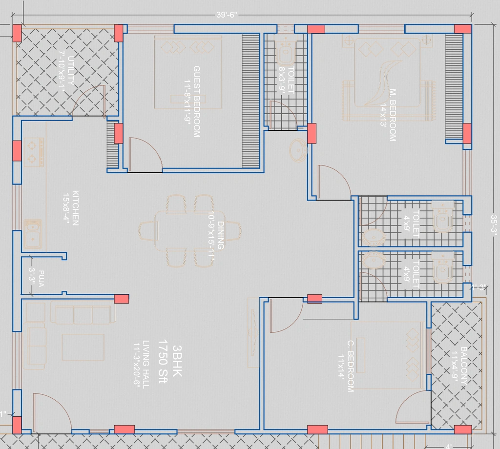 2 BHK Flat in Shri Manikeswari Matha Nilayam in LB Nagar, Hyderabad - Image 909897