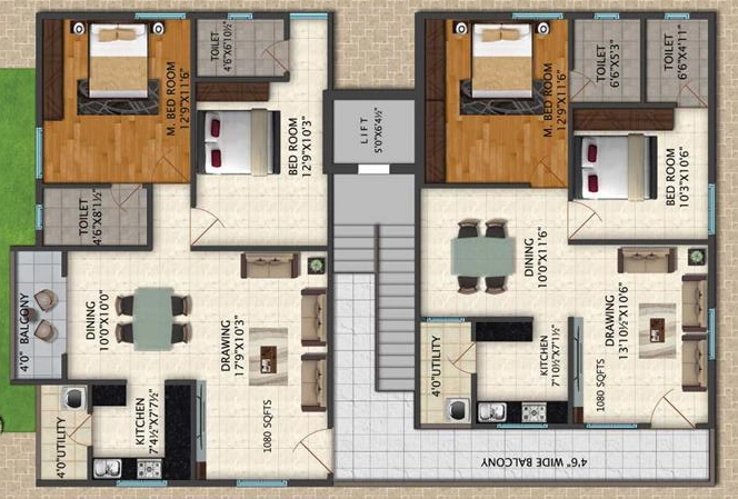 Floor Plan of Siris Bhuvi in Miyapur, Hyderabad - Image 384095