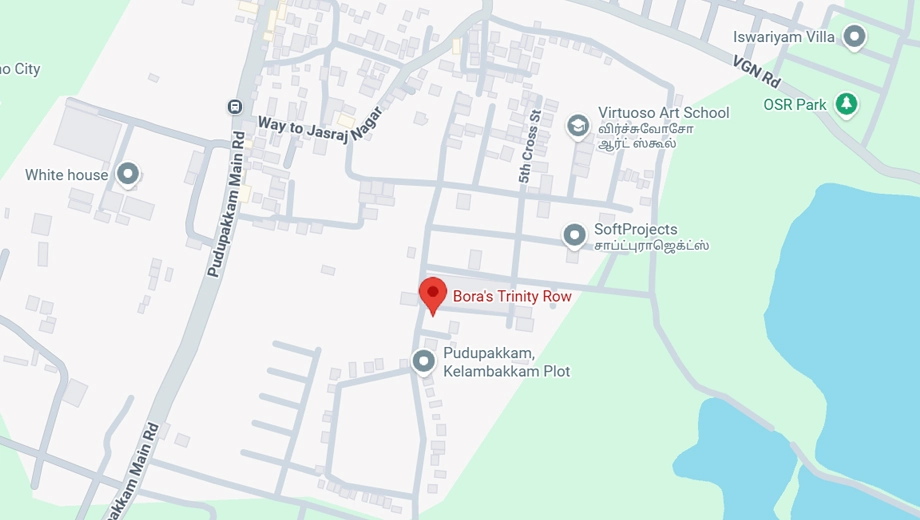 Location of Bora Trinity Row in Siruseri, Chennai - Image 384040