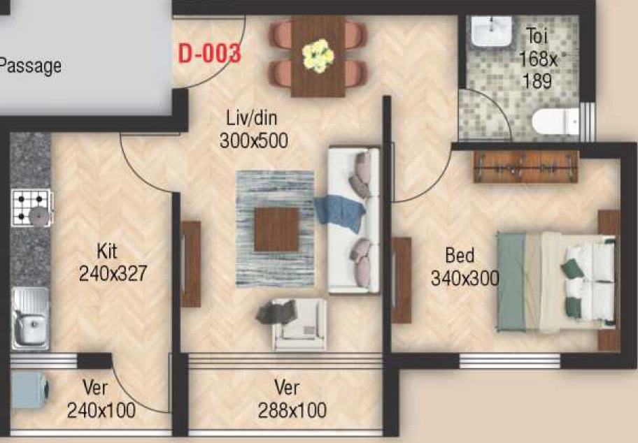 1 BHK Flat in Supreme Evara in Navelim, Goa - Image 910089