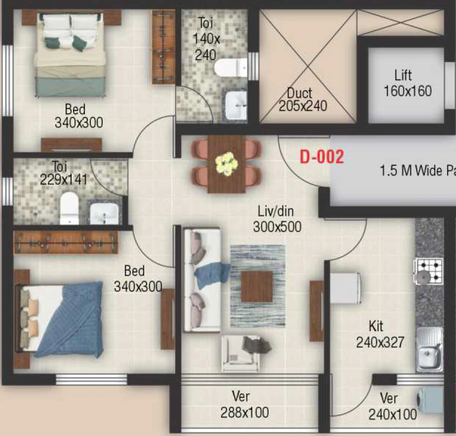 2 BHK Flat in Supreme Evara in Navelim, Goa - Image 910090