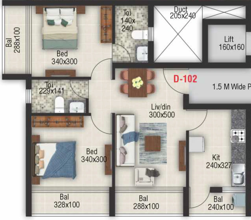 2 BHK Flat in Supreme Evara in Navelim, Goa - Image 910091