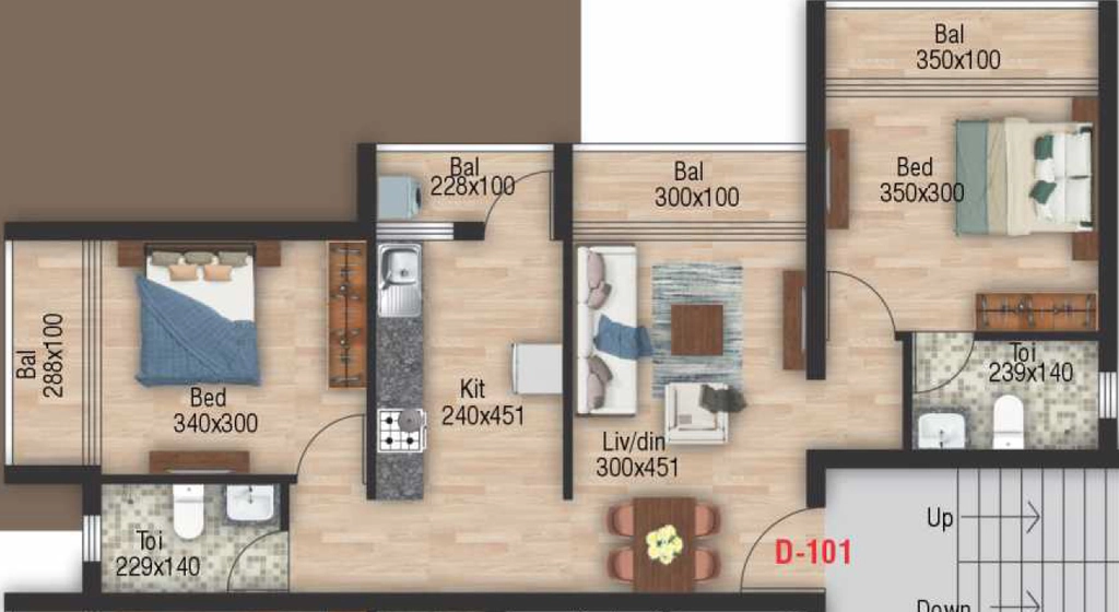 2 BHK Flat in Supreme Evara in Navelim, Goa - Image 910092