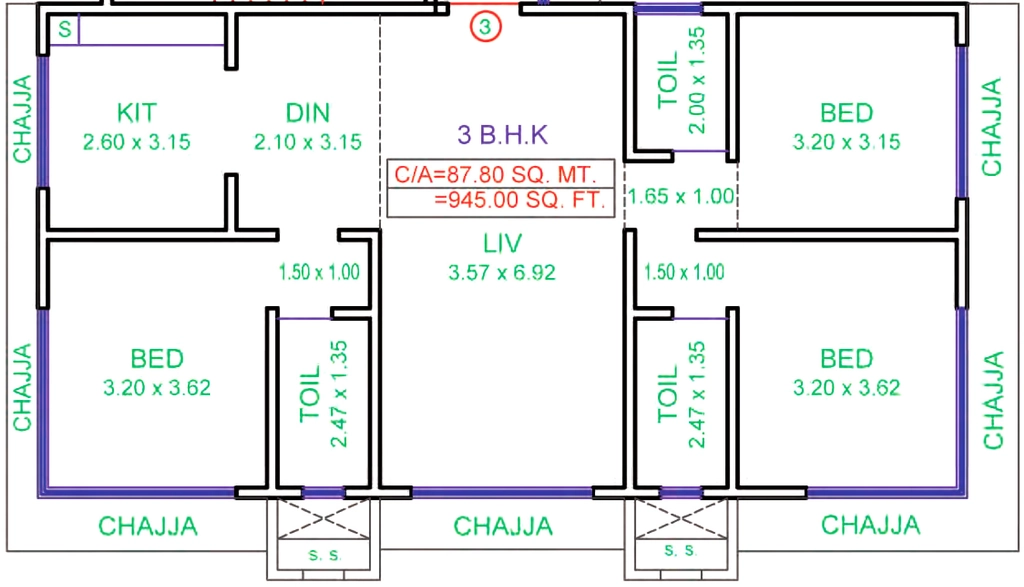3 BHK Flat in Zee Sargam in Vile Parle East, Mumbai - Image 910041
