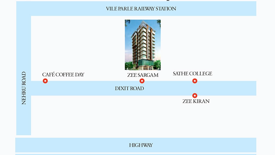Location of Zee Sargam in Vile Parle East, Mumbai - Image 384400