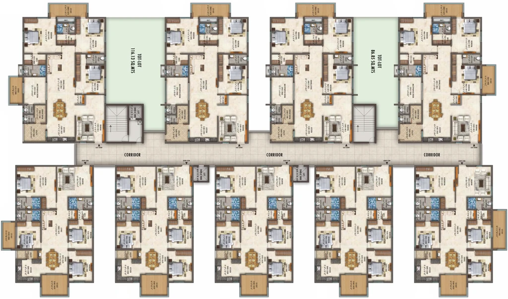 Floor Plan of SLN Signature in Alwal, Hyderabad - Image 384088