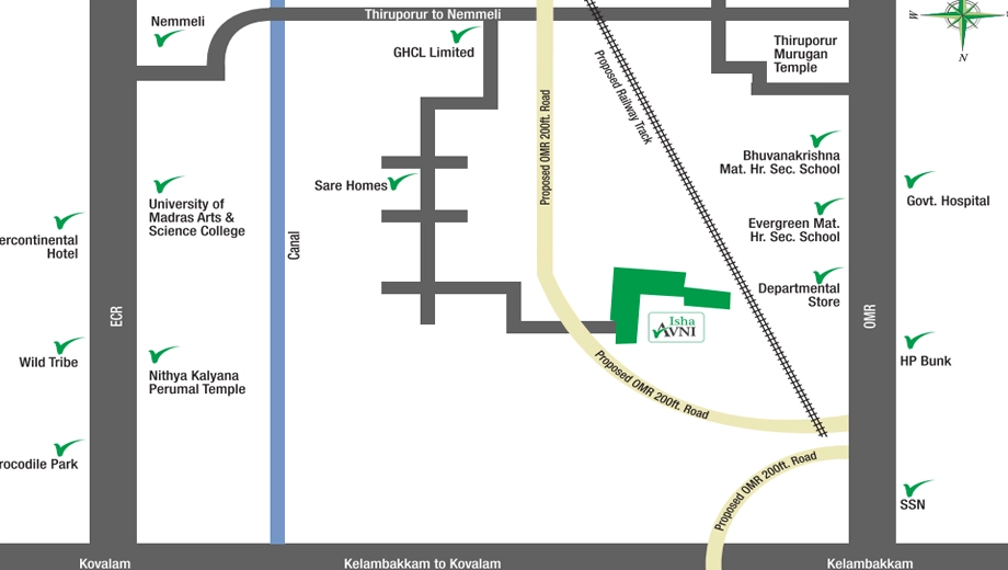 Location of Isha Avni in Kelambakkam, Chennai - Image 384172