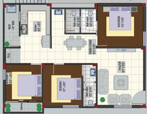 3 BHK Flat in Sprint S Elite in Kothapet, Hyderabad - Image 909987