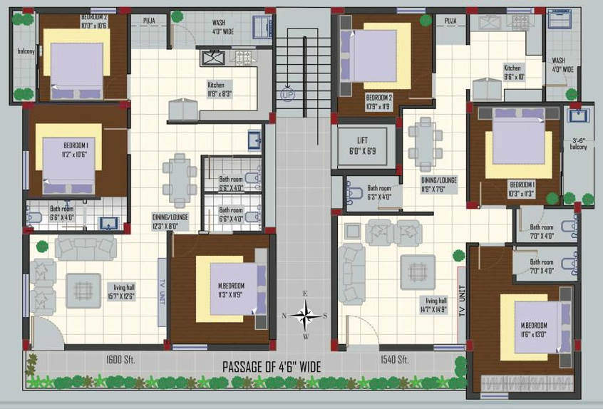 Floor Plan of Sprint S Elite in Kothapet, Hyderabad - Image 384290