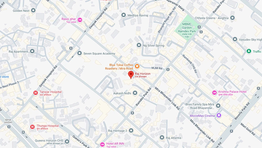 Location of Raj Horizon in Mira Road East, Thane - Image 398055