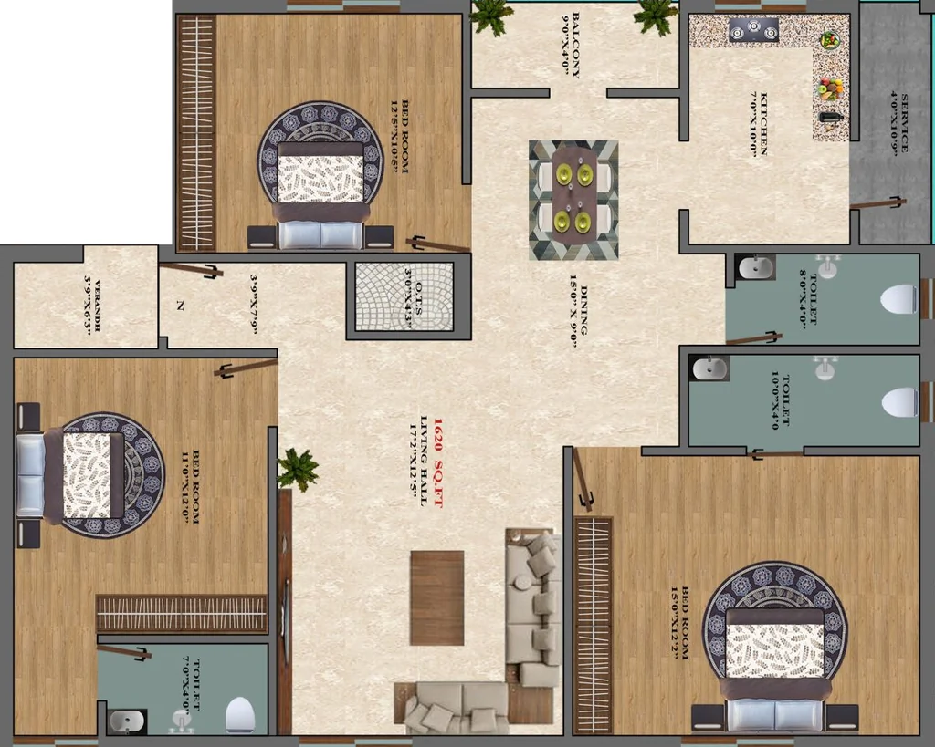 3 BHK Flat in Hanu Linga in Medavakkam, Chennai - Image 910029