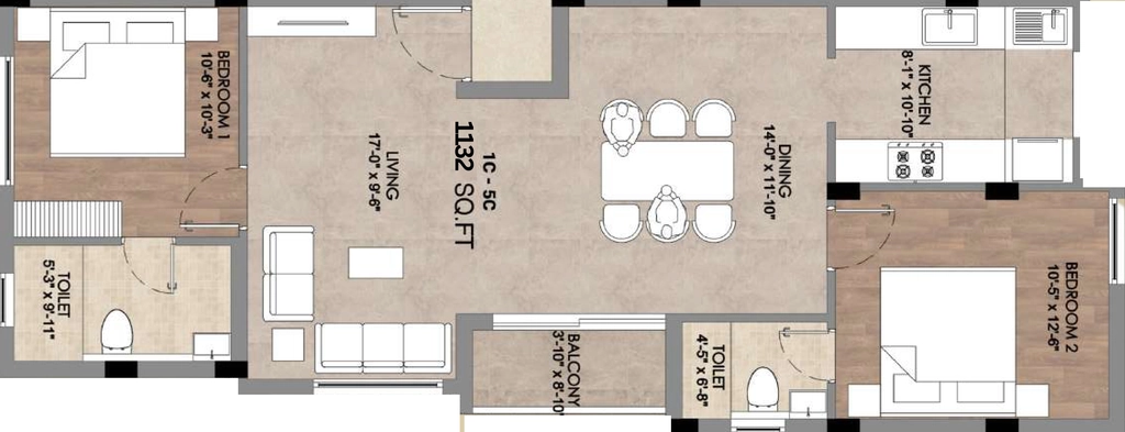 2 BHK Flat in Pearl Aster in Medavakkam, Chennai - Image 910034