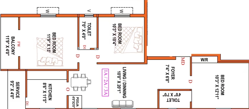 3 BHK Flat in Perfect Prajaya in Madipakkam, Chennai - Image 910087