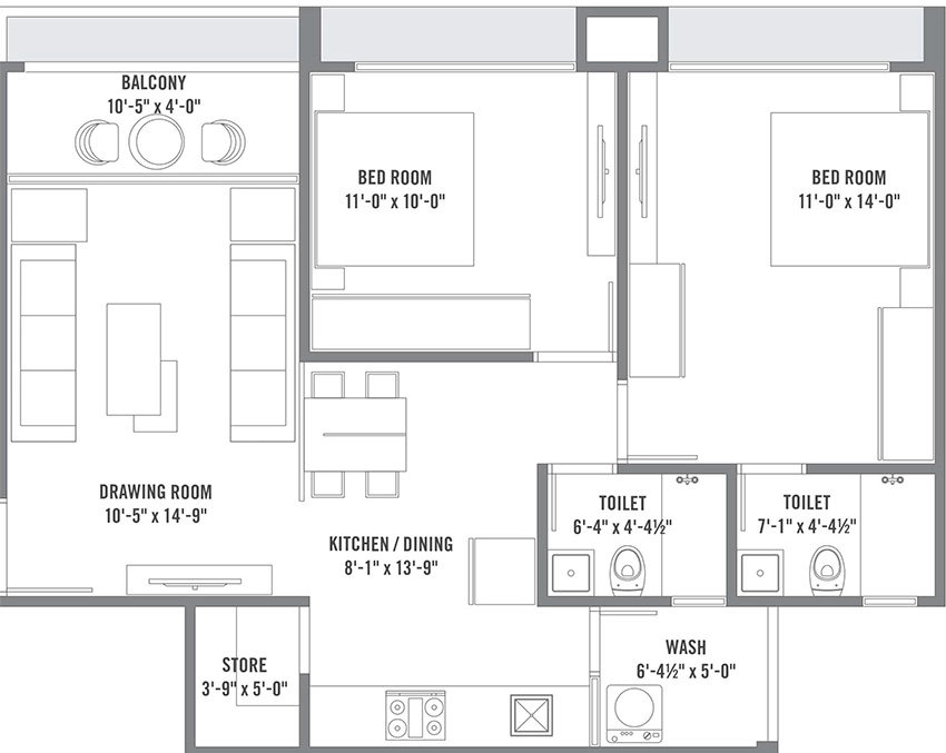 2 BHK Flat in Aman Royal in Vatva, Ahmedabad - Image 910162