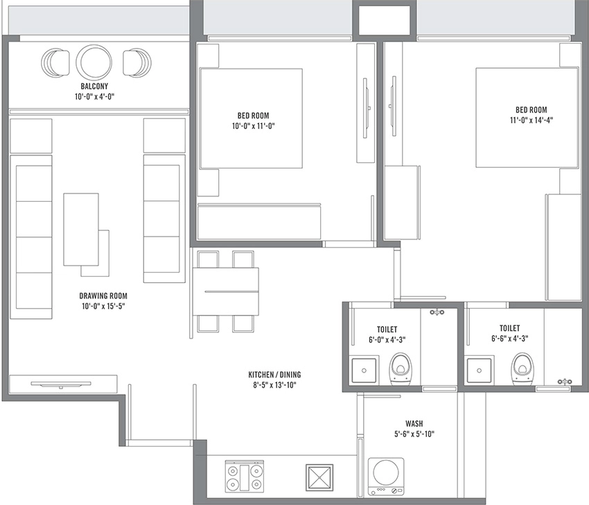 2 BHK Flat in Aman Royal in Vatva, Ahmedabad - Image 910161