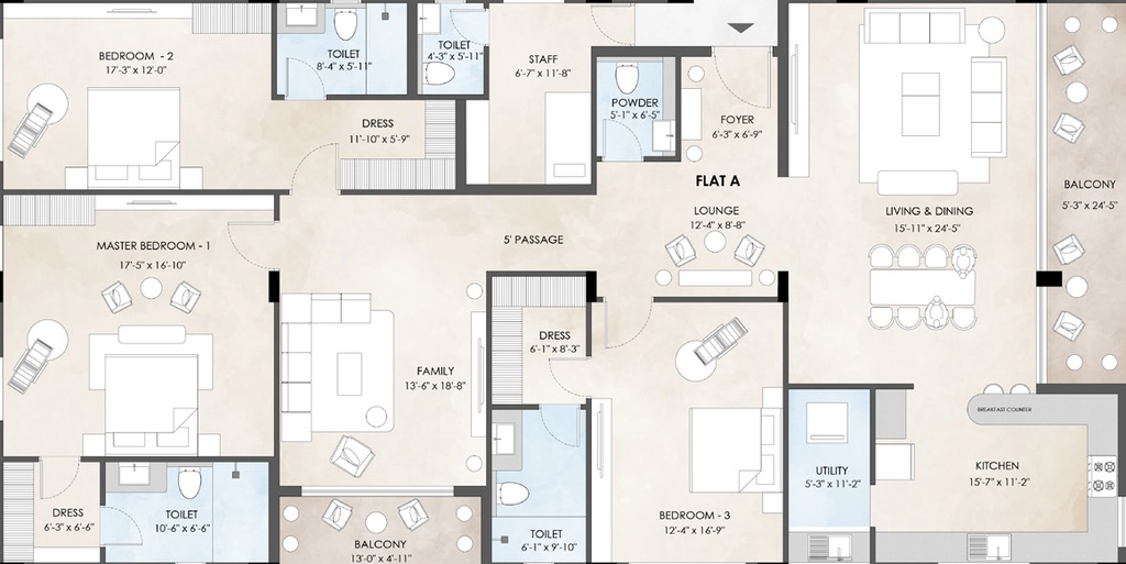 3 BHK Flat in Chaitanya Evergreens in Kovalam, Chennai - Image 910164