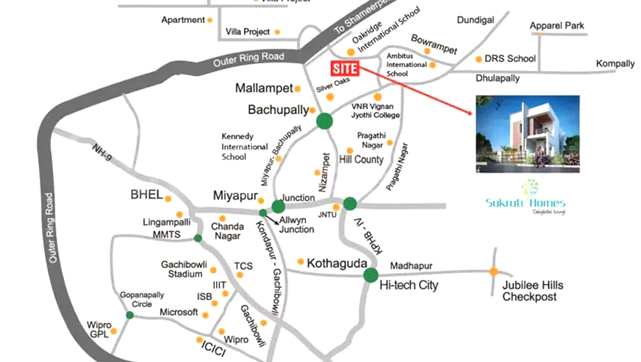 Location of Sri Avani Sukruti Homes - Image 385141