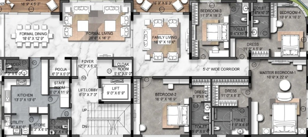4 BHK Flat in Chaitanya Gayatri in Alwarpet, Chennai - Image 910165