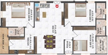 3 BHK Flat in Sri Nainika Gokulam in Bachupally, Hyderabad - Image 910399