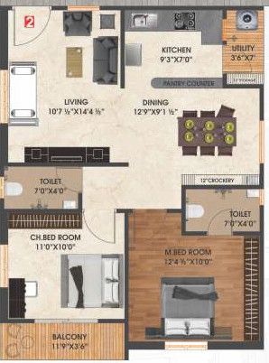 2 BHK Flat in Sri Rama Residency in Mallampet, Hyderabad - Image 910401