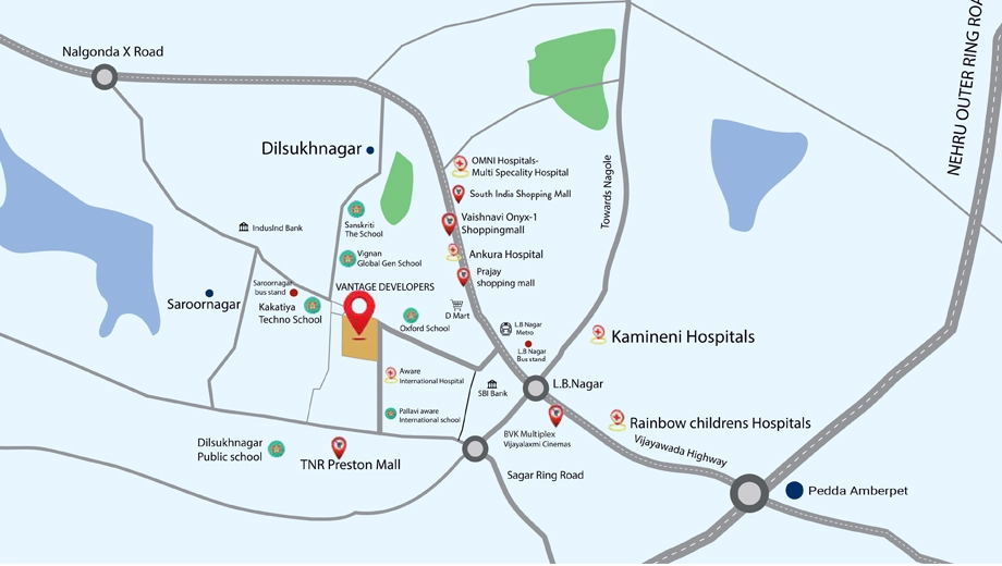 Location of Sri Vantage KVS Raju Towers - Image 385158