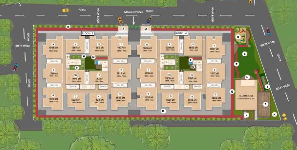 Master Plan of Sri Vantage KVS Raju Towers in LB Nagar, Hyderabad - Image 385156