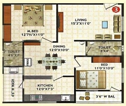 2 BHK Flat in Srikari Nivas in Kompally, Hyderabad - Image 910407