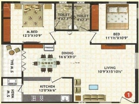 2 BHK Flat in Srikari Nivas in Kompally, Hyderabad - Image 910408