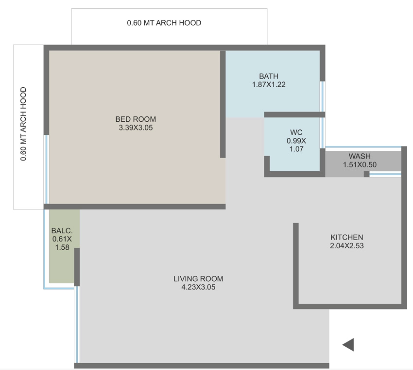 1 BHK Flat in Zara Gousiya Heights in Gorwa, Vadodara - Image 910166