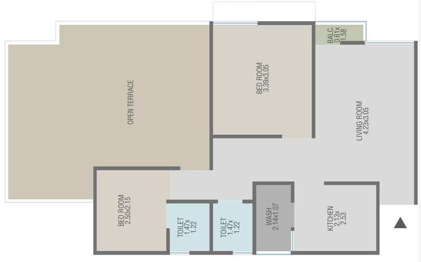 2 BHK Flat in Zara Gousiya Heights in Gorwa, Vadodara - Image 910167