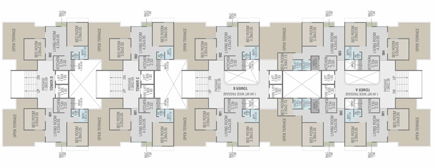 Floor Plan of Zara Gousiya Heights in Gorwa, Vadodara - Image 384641