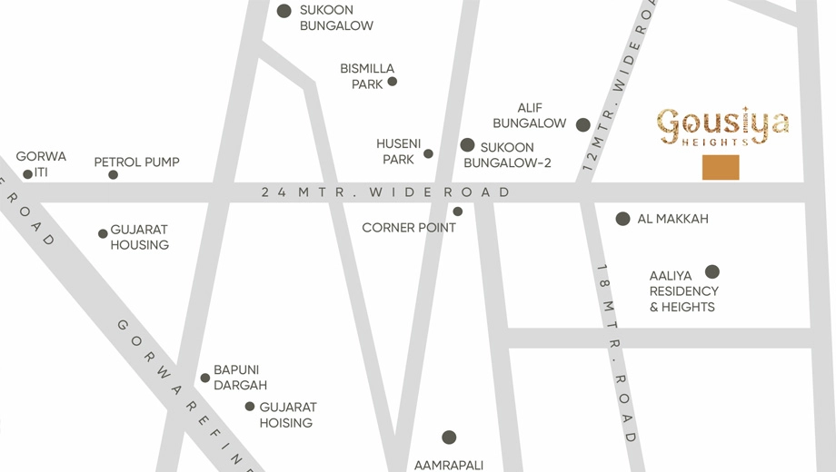 Location of Zara Gousiya Heights - Image 384640