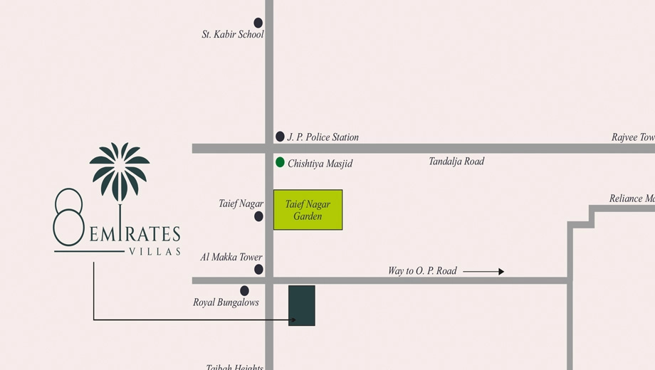 Location of Paradise 8 Emirates Villas - Image 384655